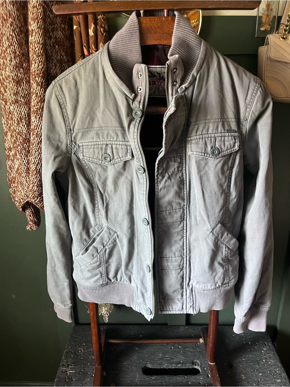 TNA Gray Bomber Jacket